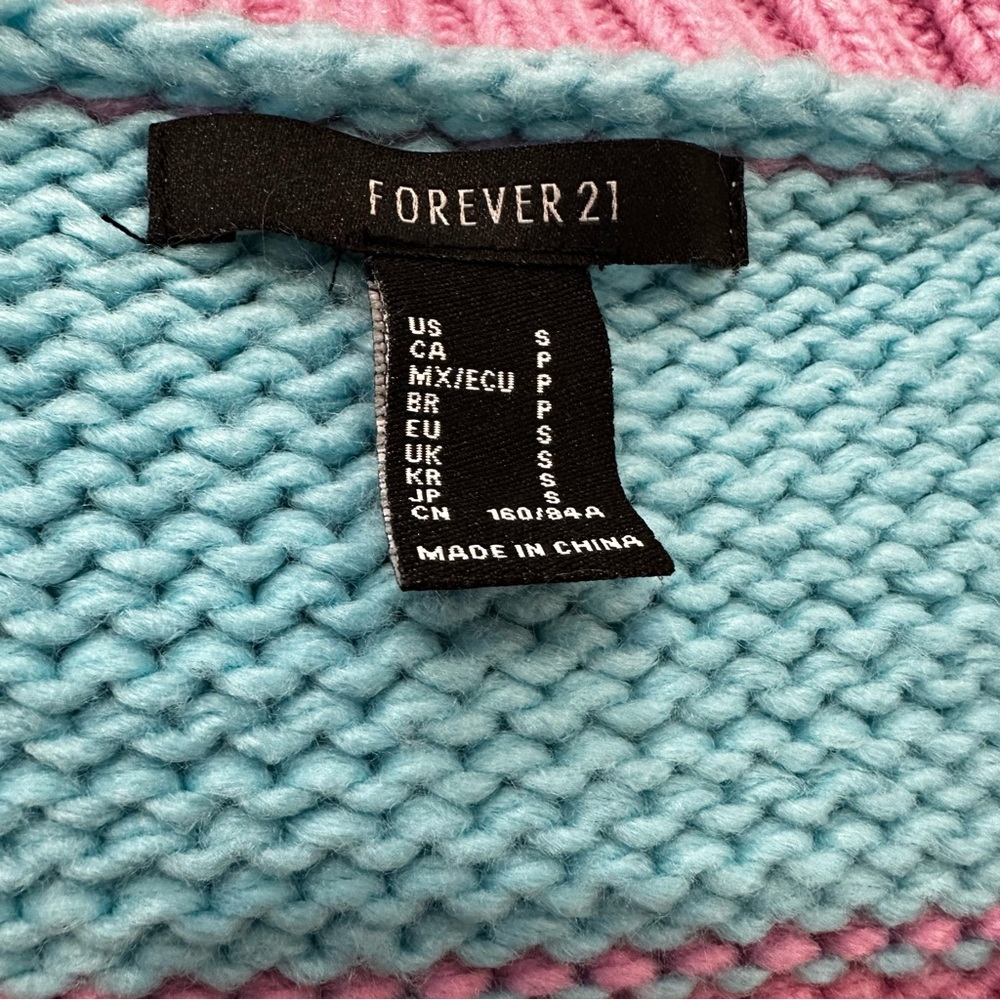 Forever 21 Purple Striped Sweater vest Size Small - Picture 12 of 12